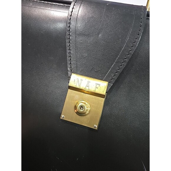 PEAL & CO / BROOKS BROTHERS / SWAINE ADENEY Vintage Leather Briefcase. England. - Picture 7 of 13